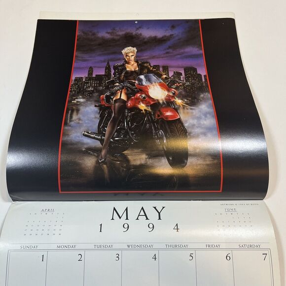 Heavy Metal 1994 Calendar Rowena Goodfellow Royo Vintage Fantasy Art Pin Ups - Picture 7 of 16